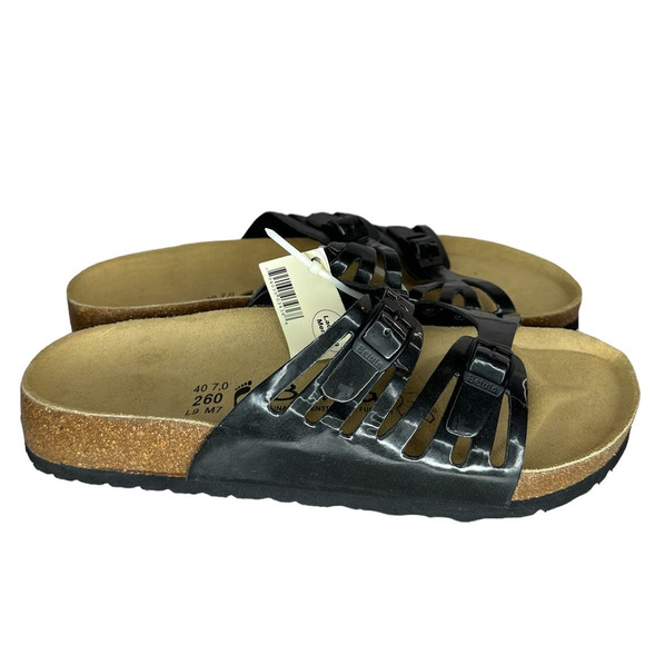Birkenstock Shoes - NWT Birkenstock Betula Granada Black Women's Leather Sandals Slip On Size 9